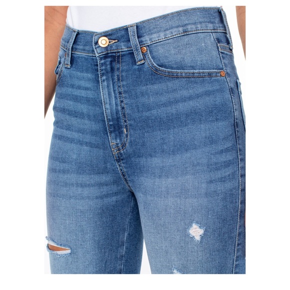 NWT Celebrity Pink Women’s Curvy Push Up Skinny Sz 3 / 26 / Raw Bottom Hem - Picture 4 of 16